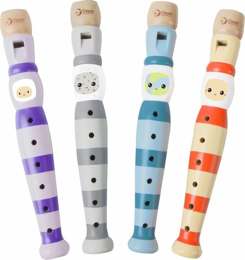 Φλογέρα Classic World Ξύλινη για 3+ Ετών Τυχαία Επιλογή Χρώματος