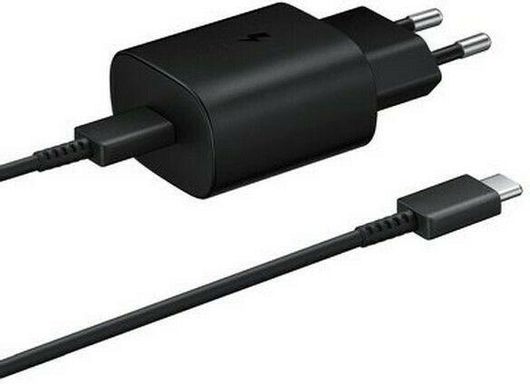 Samsung Φορτιστής με Θύρα USB-C 25W Μαύρος EP-TA800E+EP-DG980BBE Bulk