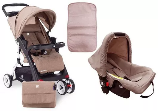 Καρότσι Μωρού Kikka Boo Airy 2 σε 1 Melange από Νεογέννητο Μπεζ