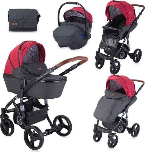 Καρότσι Μωρού Lorelli Rimini 3 σε 1 Lighthouse από Νεογέννητο Κόκκινο