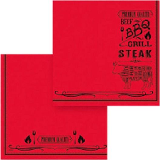 Χαρτοπετσέτες Fato 82975400 Point-to-Point 38x38cm Σχέδιο Steak House 3 Πακέτα 40τμχ
