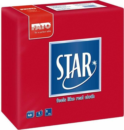 Χαρτοπετσέτες Fato 82990400 Point-to-Point 38x38cm 3 Πακέτα 40τμχ Κόκκινο