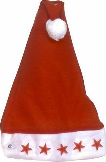 Χριστουγεννιάτικος Σκούφος Αγίου Βασίλη Xmasfest 1131444 με Φως 38x29cm