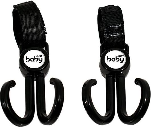 Γάντζος Καροτσιού Just Baby Μαύρο