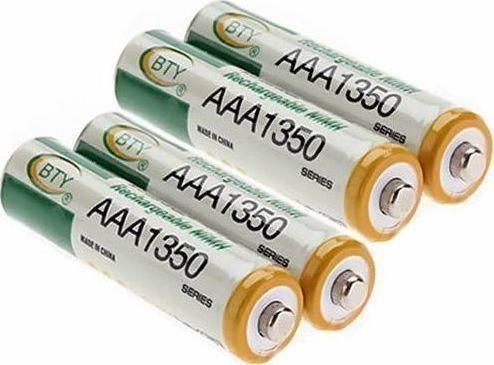 Επαναφορτιζόμενες Μπαταρίες BTY AAA 1350mAh 4τμχ