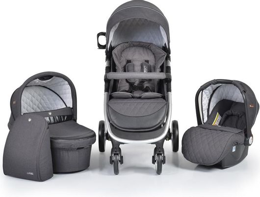 Πολυκαρότσι Cangaroo Baby Stroller Noble για Νεογέννητο Γκρι