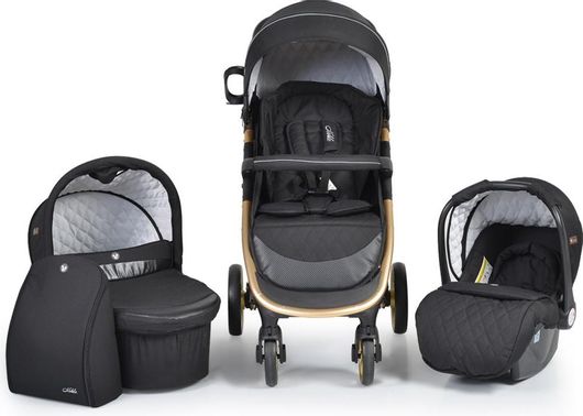 Πολυκαρότσι Cangaroo Baby Stroller Noble για Νεογέννητο Μαύρο