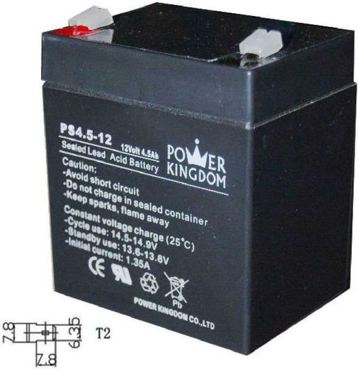 Μπαταρία UPS Power Kingdom PS4.5-12 4.5Ah & Τάση 12V