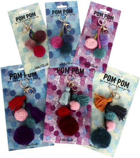Μπρελόκ Helio Ferretti Pom Pom Μάλλινο Τυχαία Επιλογή Χρώματος/Σχεδίου