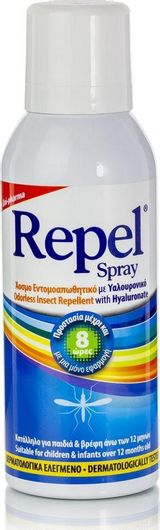 Εντομοαπωθητική Λοσιόν Uni-Pharma Repel Άοσμη σε Spray με Υαλουρονικό Κατάλληλη για Παιδιά 100ml