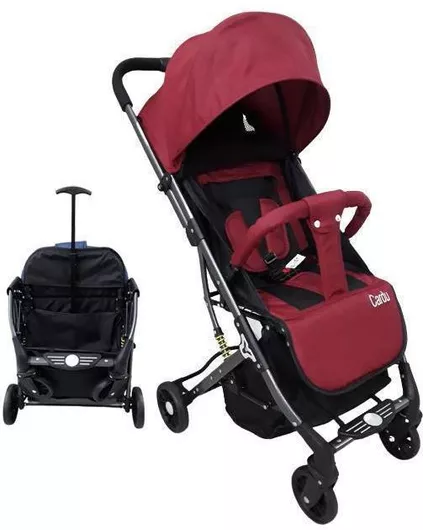 Καρότσι Μωρού Beboulino Cardu για Νεογέννητο Κόκκινο