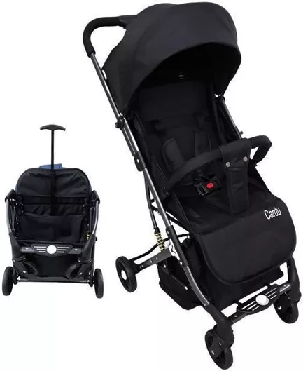 Καρότσι Μωρού Beboulino Cardu για Νεογέννητο Μαύρο