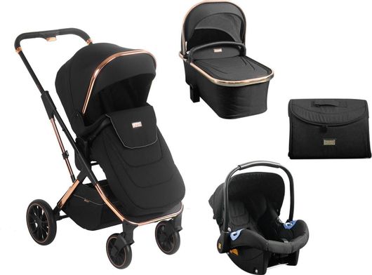 Πολυκαρότσι Kikka Boo Angele 3 σε 1 από Νεογέννητο Μαύρο