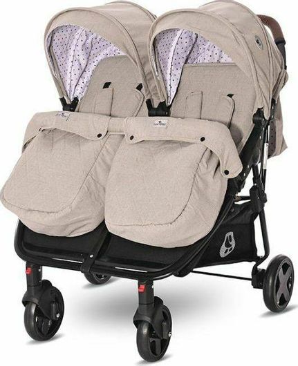 Καρότσι Διδύμων Lorelli Duo Dots Μπεζ