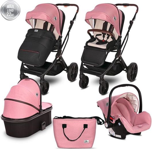 Πολυκαρότσι Lorelli Glory 3 σε 1 για Νεογέννητο Ροζ