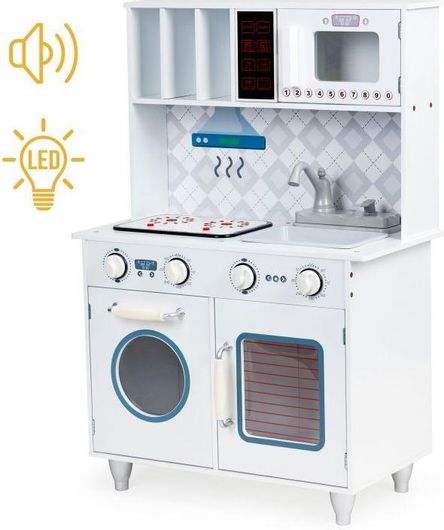 Παιδική Κουζίνα Ecotoys PLK545 με Led Φωτισμό & Ήχο Ξύλινο 57.5x29.5x85cm
