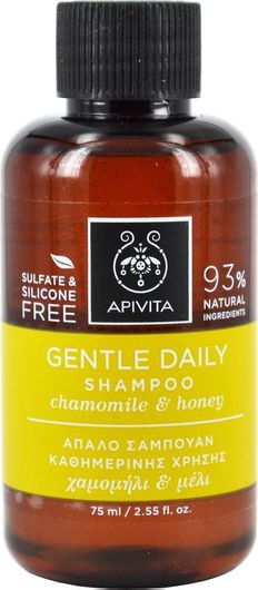 Σαμπουάν Apivita Gentle Daily Chamomile & Honey Αναδόμησης / Θρέψης για Όλους τους Τύπους Μαλλιών 75ml