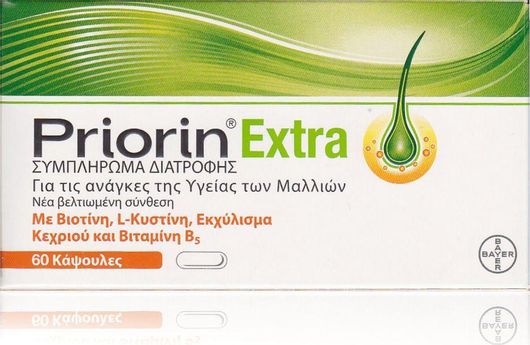 Priorin Extra Ειδικό Συμπλήρωμα Διατροφής 60 Κάψουλες