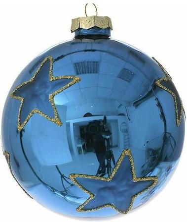 Χριστουγεννιάτικη Μπάλα Iliadis 5205588787861 Γυάλινη 10cm Σετ 4τμχ Μπλε