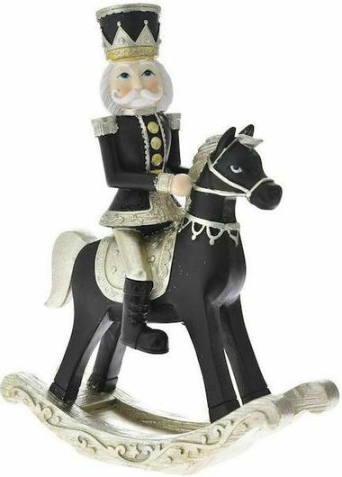 Χριστουγεννιάτικο Στολίδι Καρυοθραύστης Iliadis Πολυρεζιν  6.5x3x9.5cm Μαύρο