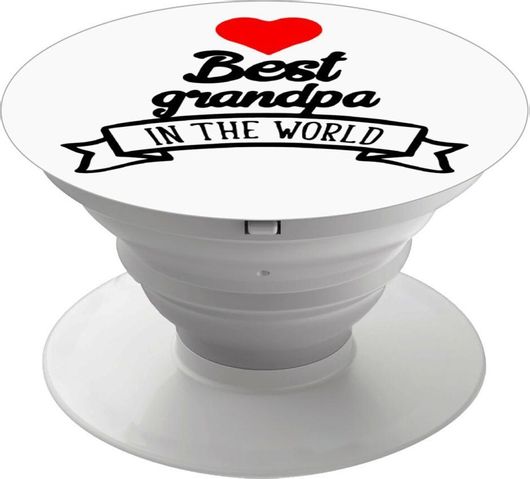 Pop Holder koupakoupa Best Grandpa in the world με Λευκή Βάση
