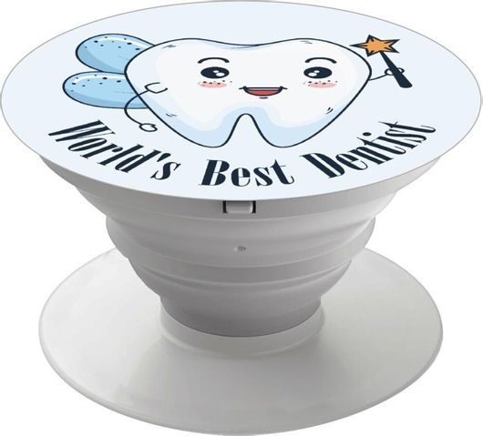 Pop Holder koupakoupa World's Best Dentist με Λευκή Βάση