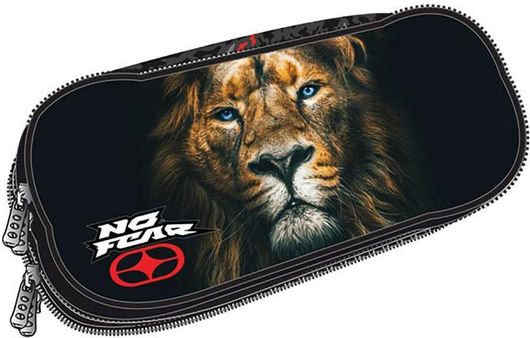 Σχολική Κασετίνα Back Me Up Africa Lion με 2 Θήκες Μαύρο