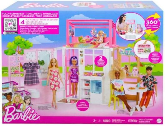 Κουκλόσπιτο Mattel Barbie Σπιτάκι Βαλιτσάκι HCD47 Πλαστικό 31x70.5x51.5cm για 3+ Ετών