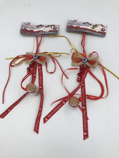 Χριστουγεννιάτικο Γούρι XMAS201 με Ματάκι & Γυάλινο Μπουκαλάκι