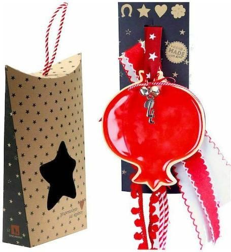 Γούρι για το Σπίτι Synchronia Κρεμαστό Σπίτι Κεραμικό Κόκκινο