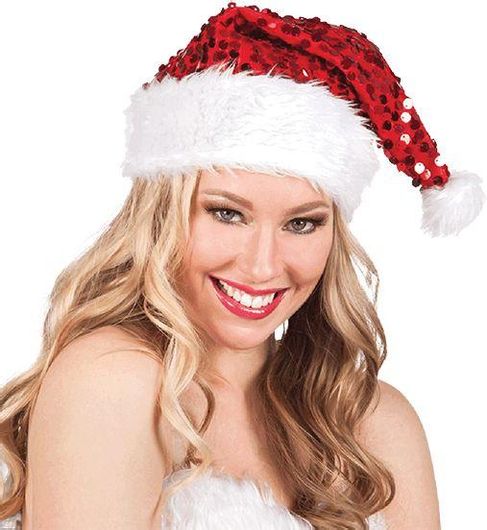 Χριστουγεννιάτικο Αξεσουάρ 70055 Σκούφος Άγιος Βασίλη με Πούλιες