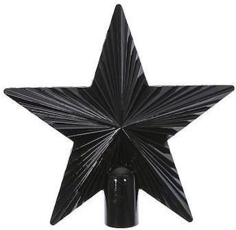 Χριστουγεννιάτικη Κορυφή Δέντρου Αστέρι 21x20cm Μαύρο