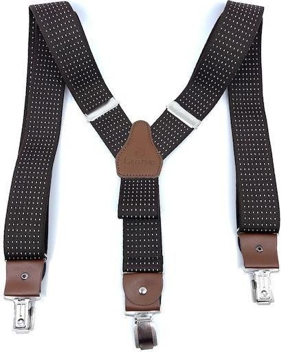 Τιράντες Legend Accessories L-041-S22 Ελαστικές Καφέ με Λευκό Πουά