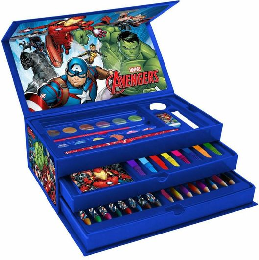 Σετ Ζωγραφικής HoMie Avengers με Βαλιτσάκι Μεταφοράς 52τμχ 27x14x10cm