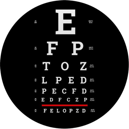 Mousepad EYE test chart Στρογγυλό 20cm