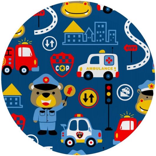 Mousepad Rescue team cartoon Στρογγυλό 20cm