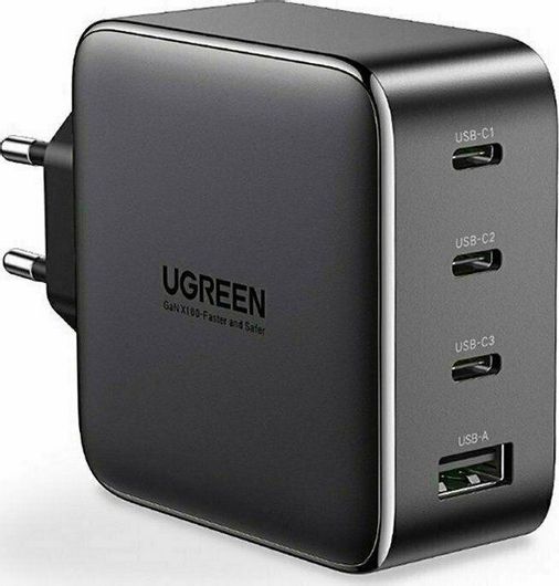 Ugreen Φορτιστής Χωρίς Καλώδιο με Θύρα USB-A & 3 Θύρες USB-C 100W Power Delivery/Quick Charge 4+ Μαύρος CD226