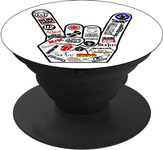 Pop Holder koupakoupa Best Rock Bands hand με Μαύρη Βάση