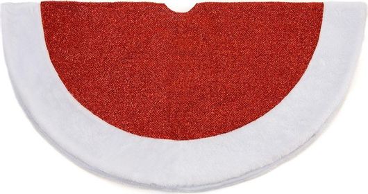 Χριστουγεννιάτικη Ποδιά Δέντρου 113627 Γυαλιστερή 90cm Κόκκινο