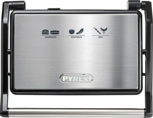 Pyrex SB-290 Τοστιέρα Γκριλιέρα με Κεραμικές Πλάκες 800W Inox