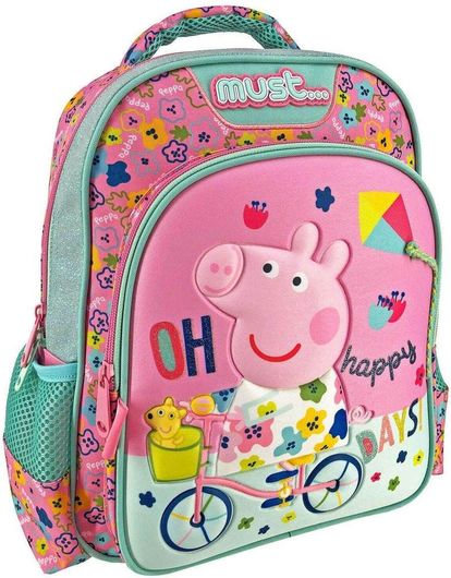 Σχολική Τσάντα Πλάτης Νηπίου Must Filinda 482684 Peppa Pig Happy Days 27x10x31cm