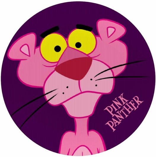 Mouse Pad Pink Panther cartoon Στρογγυλό 20cm