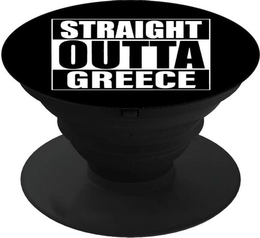 Pop Holder koupakoupa Straight Outta greece με Μαύρη Βάση