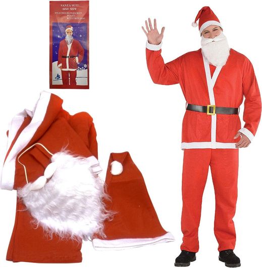 Χριστουγεννιάτικη Στολή Ενηλίκων Xmasfest Άγιος Βασίλης Κόκκινο