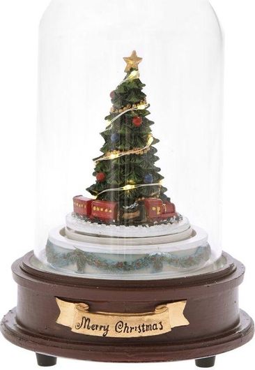 Χριστουγεννιάτικη Διακοσμητική Γυάλα Iliadis 74513 Μπαταρίας Φωτιζόμενη 12x13x25cm