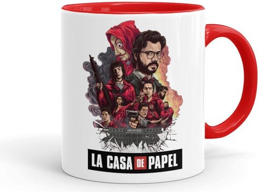 Κούπα La Casa De Papel Drawing Cover Κεραμική 330ml Κόκκινο