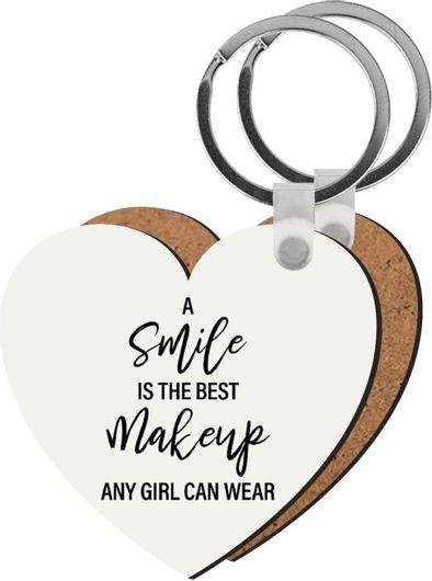 Μπρελόκ Koupakoupa A Slime Is The Best Makeup Any Girl Can Wear Ξύλινο Καρδιά