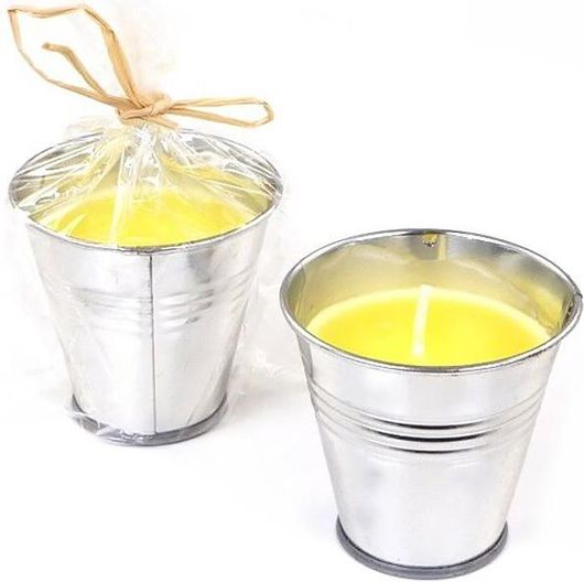 Κερί Citronella σε Δοχείο Ψευδαργύρου 6x5.8cm Ασημί