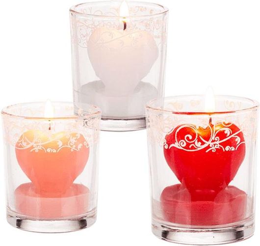 Κερί Διακοσμητικό Heart 6x5cm Τυχαία Επιλογή Χρώματος