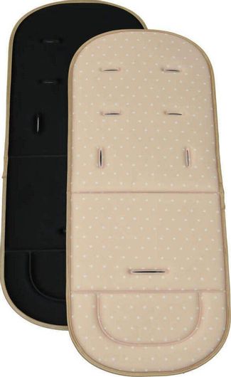 Κάλυμμα Καροτσιού Bebe Stars Διπλής Όψης 34x80cm Polka Dot Μπεζ